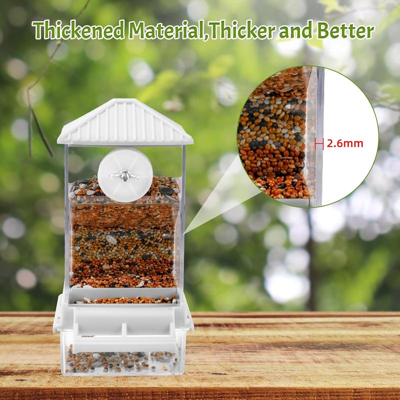 Rypet No Mess Automatic Bird Feeder for Cage,Transparent Acrylic Parrot Seed Feeders,Food Container for Cage,Parrot Feeder Cage Accessories for Small and Medium Lovebirds Parakeets Cockatiel Finch - Image 3